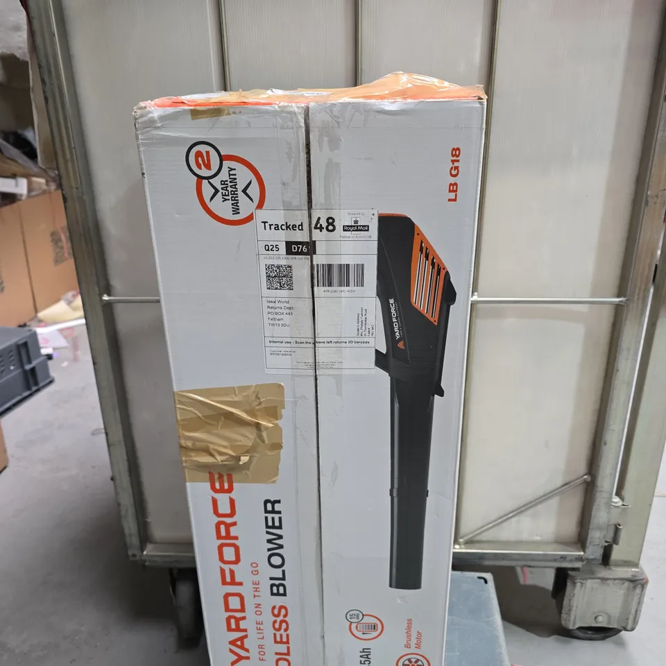 YARD FORCE CORDLESS BLOWER GR40V – 40V, 2.5AH, BRUSHLESS