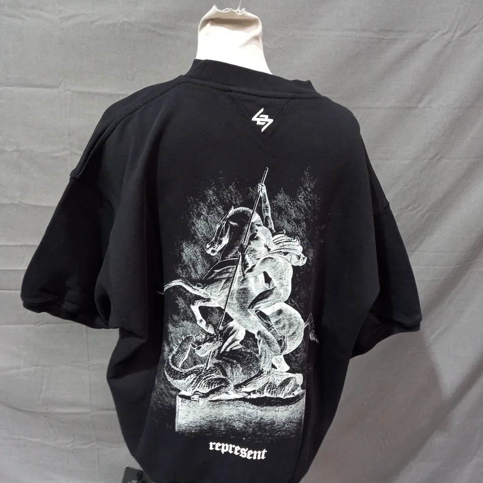 REPRESENT VINTAGE 247 SS SWEATSHIRT IN BLACK - MEDIUM