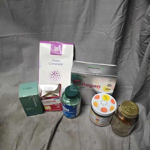 APPROXIMATELY 15 ASSORTED VITAMIN/HEALTH AID PRODUCTS TO INCLUDE CBD GUMMIES, ENERIWELL BLOOD SUGAR COMPLEX, COLLAGEN COMPLEX, ETC - COLLECTION ONLY