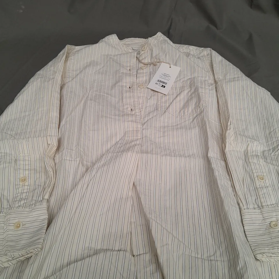 TOAST TARO STRIPE COTTON POPLIN SHIRT - UK 6 