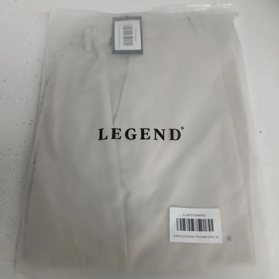 LEGEND STRETCH WOVEN TROUSERS – SAND, UK 34