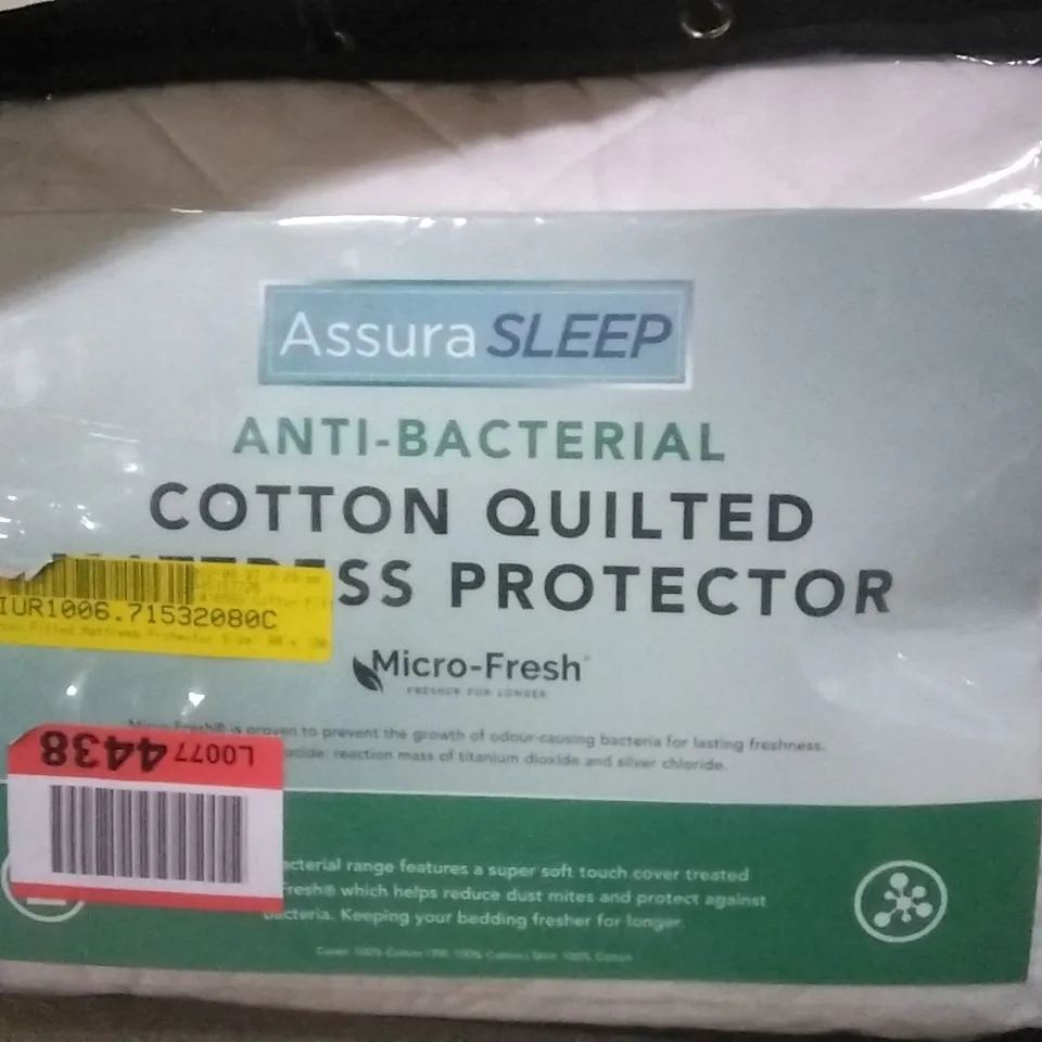 COTTON FITTED MATTRESS PROTECTOR SINGLE