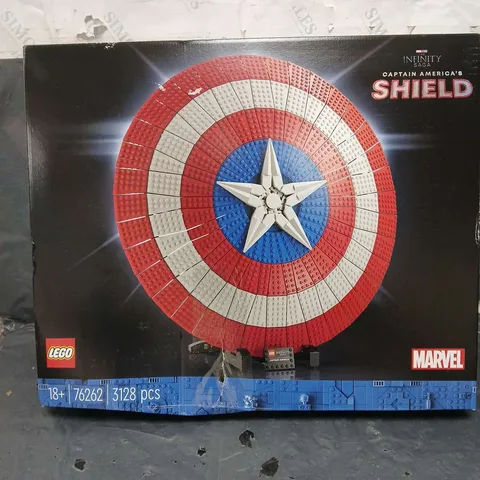 BOXED LEGO SUPER HEREOS CAPTAIN AMERICA'S SHIELD AVENGERS SET 76262