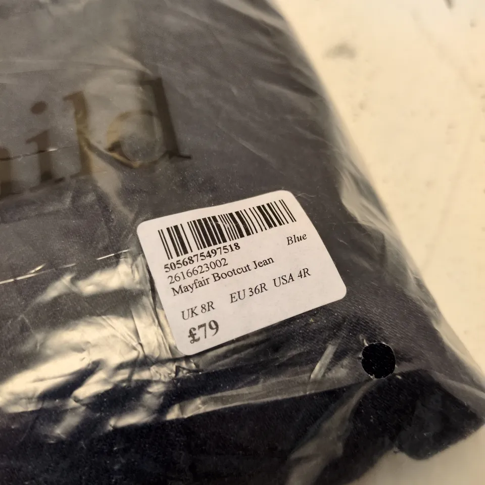 MAYFAIR BOOTCUT JEANS – BLUE, UK 8R (EU 36R, USA 4R) – UNWORN