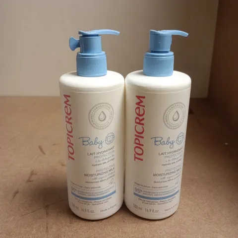 TOPICREM BABY LAIT HYDRATANT PROTECTEUR – 2 X 500ML MOISTURISING MILK (FACE & BODY) MADE IN FRANCE