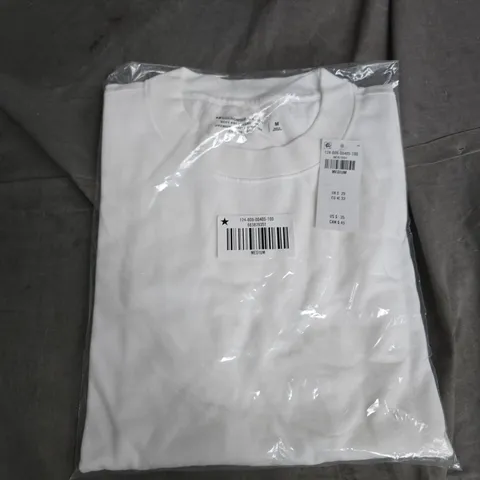 ABERCROMBIE & FITCH SOFT A&F COLLECTION PREMIUM HEAVYWEIGHT TEE CROPPED FIT – WHITE, UK M (US M)