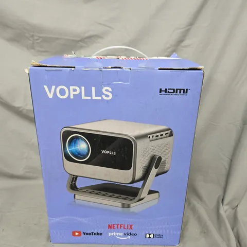 VOPLLS MINI PROJECTOR β HDMI, NETFLIX/YOUTUBE READY (BOXED)
