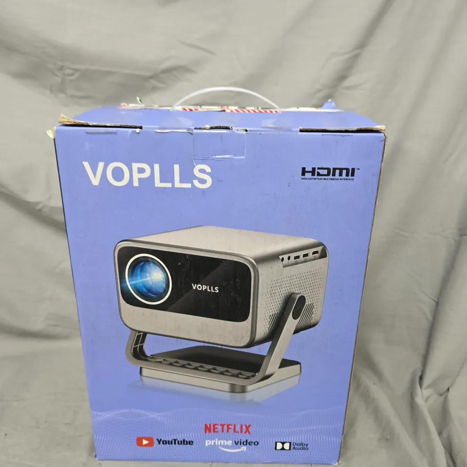 VOPLLS MINI PROJECTOR – HDMI, NETFLIX/YOUTUBE READY (BOXED)