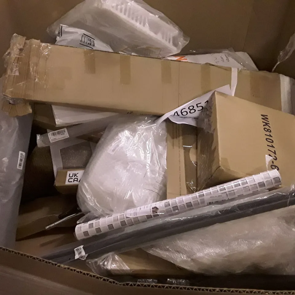 PALLET OF ASSORTED PRODUCTS INCLUDING ELECTRICAL CONVECTOR HEATER, MUTE SEAT COVER, OLARHIKE DOUBLE HIGH AIR MATTRESS, TV WALL MOUNT, IV & PHLEBOTOMY TRAINING KIT, BALLOON ARCH KIT