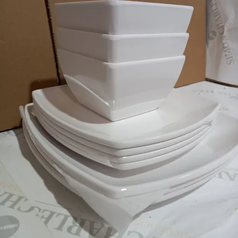 WATERSIDE SQUARE MELAMINE DINNER SET