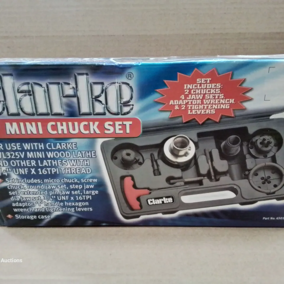 BOXED CLARKE 2" MINI  CHUCK SET RRP £119.98