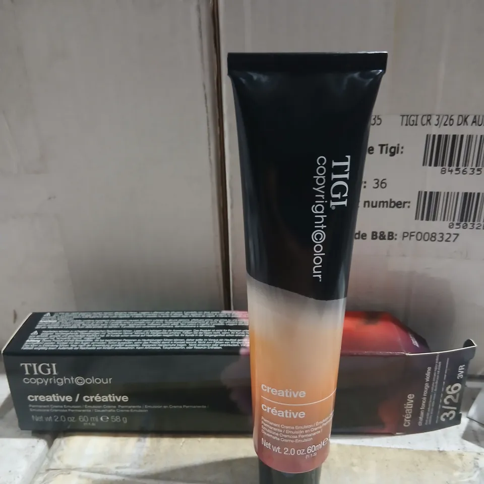 APPROXIMATELY 5,500 TIGI CREATIVE COLOUR PERMANENT CREME EMULSION – HAIR COLOUR 60ML