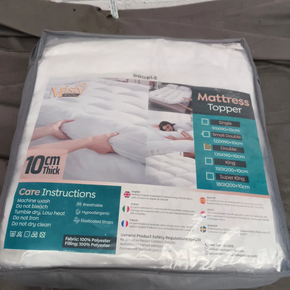 MISTY MORNING MATTRESS TOPPER – DOUBLE