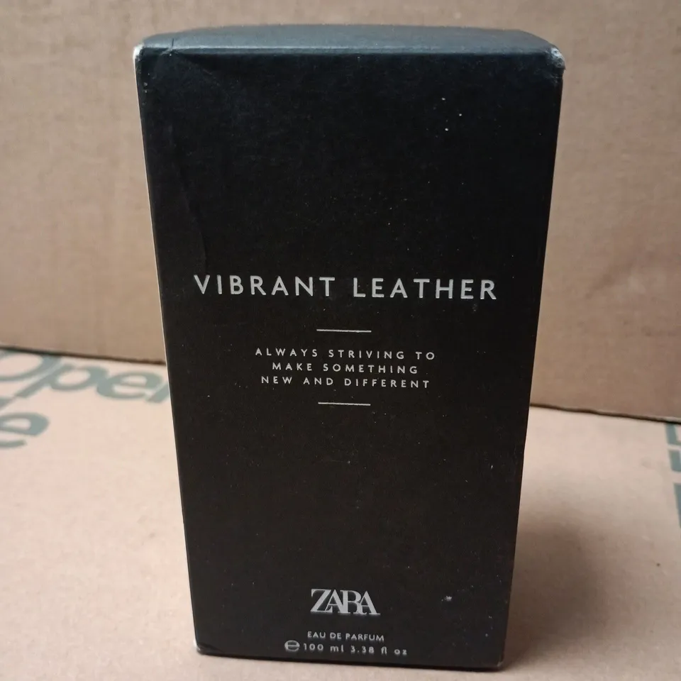 BOXED ZARA MENS VIBRANT LEATHER EAU DE PARFUM POUR HOMME 100ML