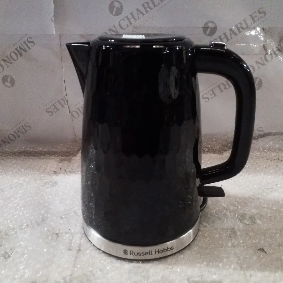 BOXED RUSSELL HOBBS HONEYCOMB BLACK KETTLE 