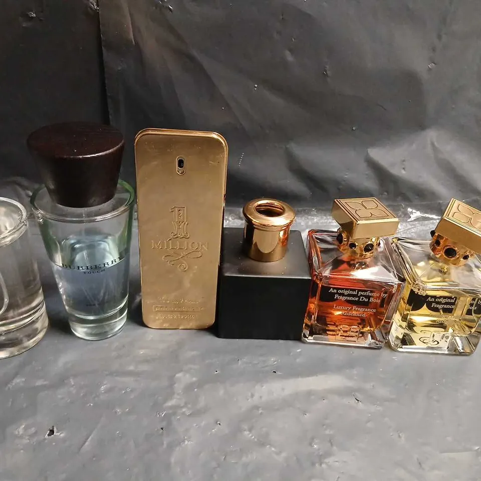 APPROXIMATELY 15 ASSORTED UNBOXED FRAGRANCES TO INCLUDE; BURBERRY, PACO RABANNE, DU BOIS AND