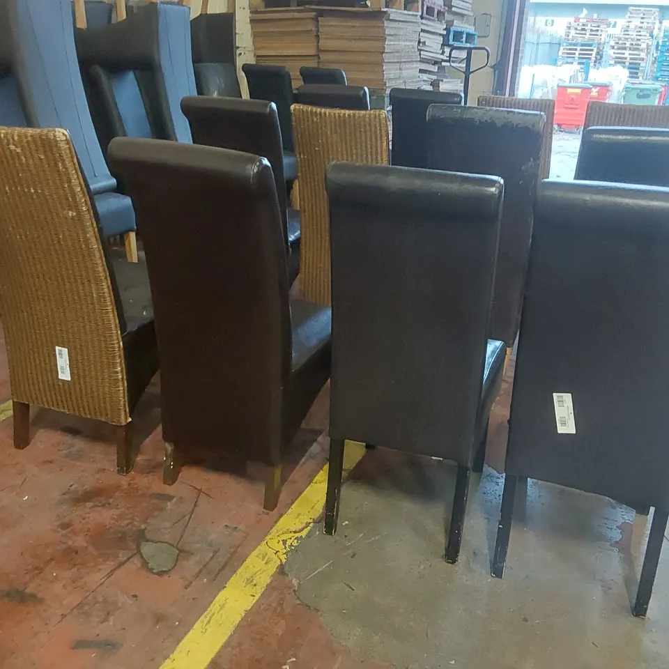 12x ASSORTED UPHOLSTERED RESTAURANT DINING CHAIRS - 1 PALLET