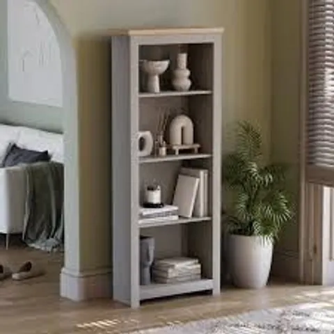 BOXED ARLINGTON 4 TIER BOOKCASE - GREY (1 BOX)