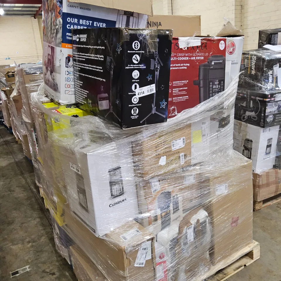 PALLET OF APPROXIMATELY 27 UNPROCESSED RAW RETURN HOUSEHOLD AND ELECTRICAL GOODS TO INCLUDE;