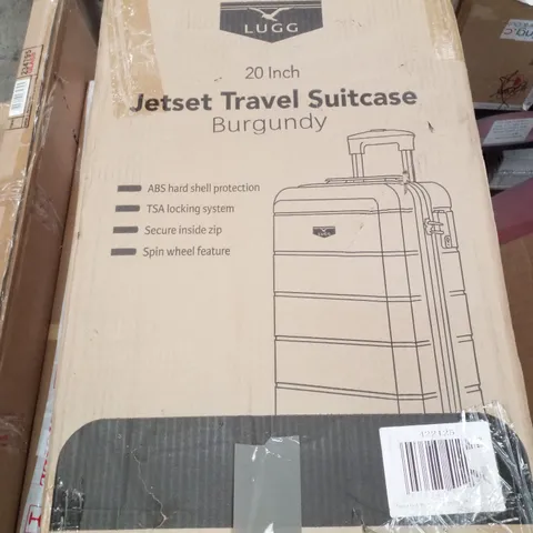 BOXED LUGG 20" JETSET TRAVEL SUITCASE - BURGUNDY 
