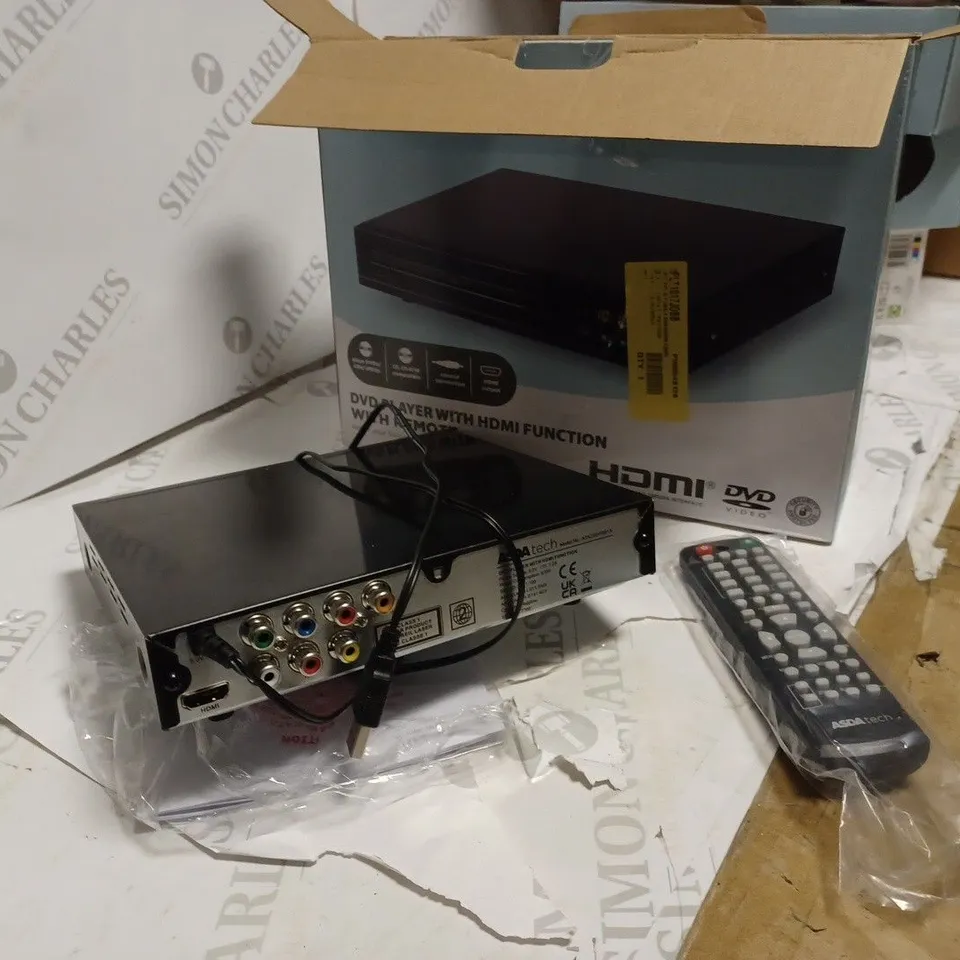 ASDA TECH DVD PLAYER WITH HDMI FUNCTION AND REMOTE