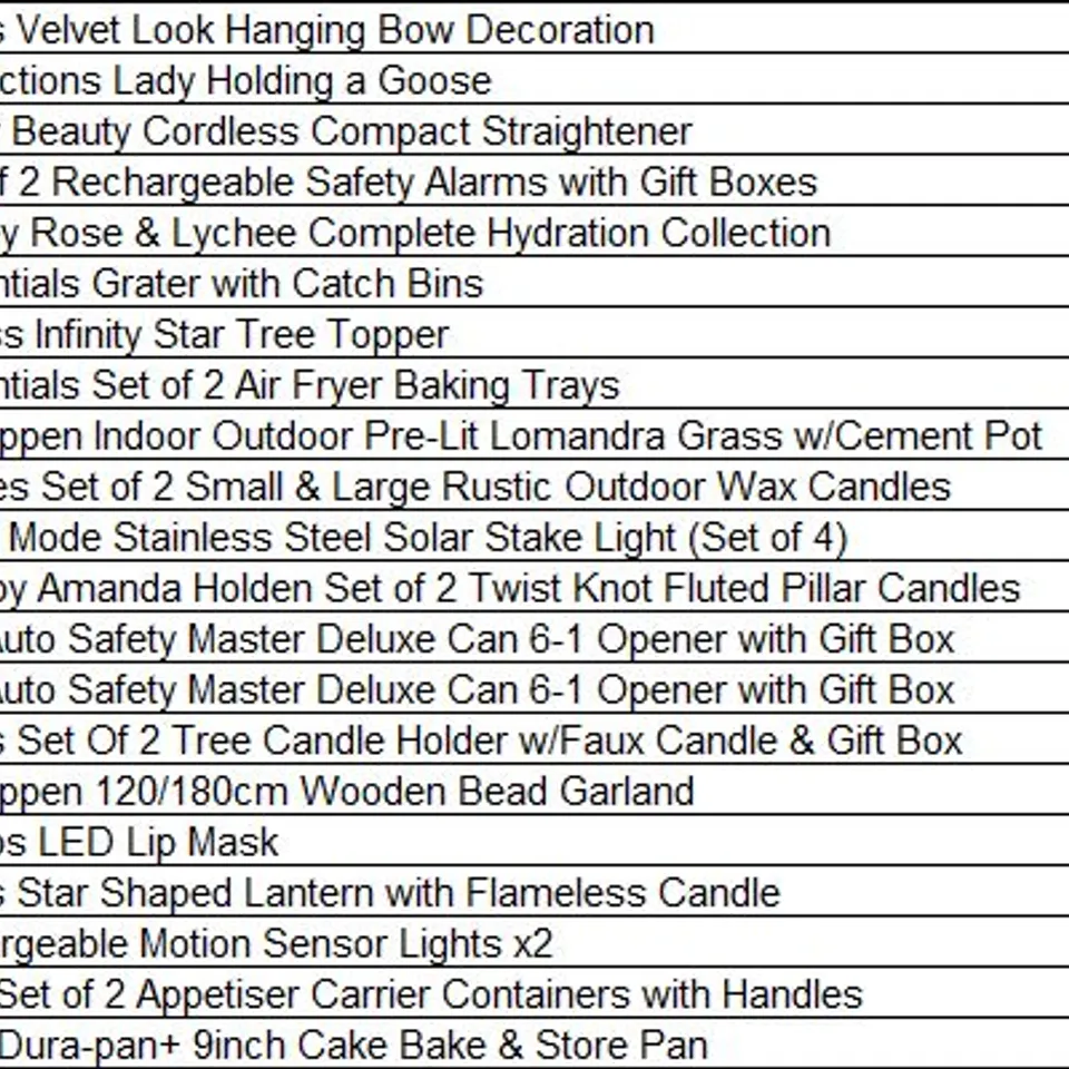 PALLET OF APPROXIMATELY 146 ASSORTED PRODUCTS TO INCLUDE;