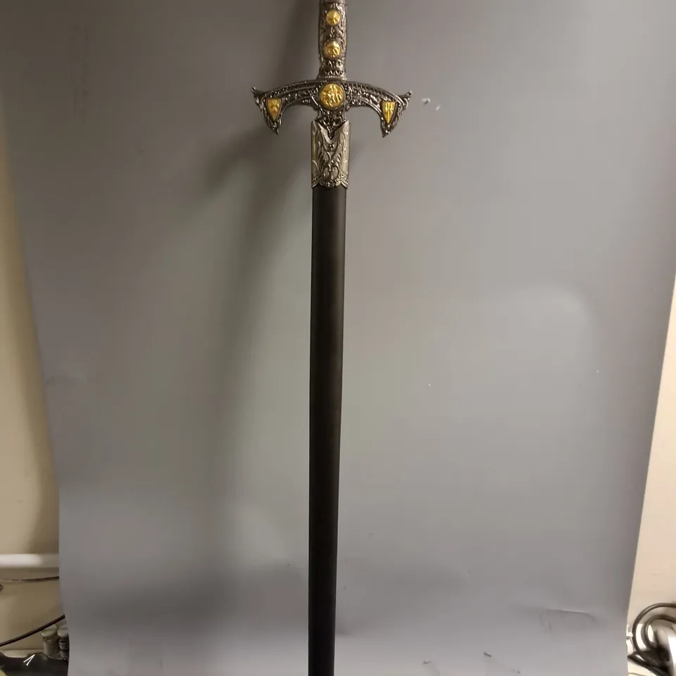 DECORATIVE 40" SHARPENED SWORD WITH SCABBARD