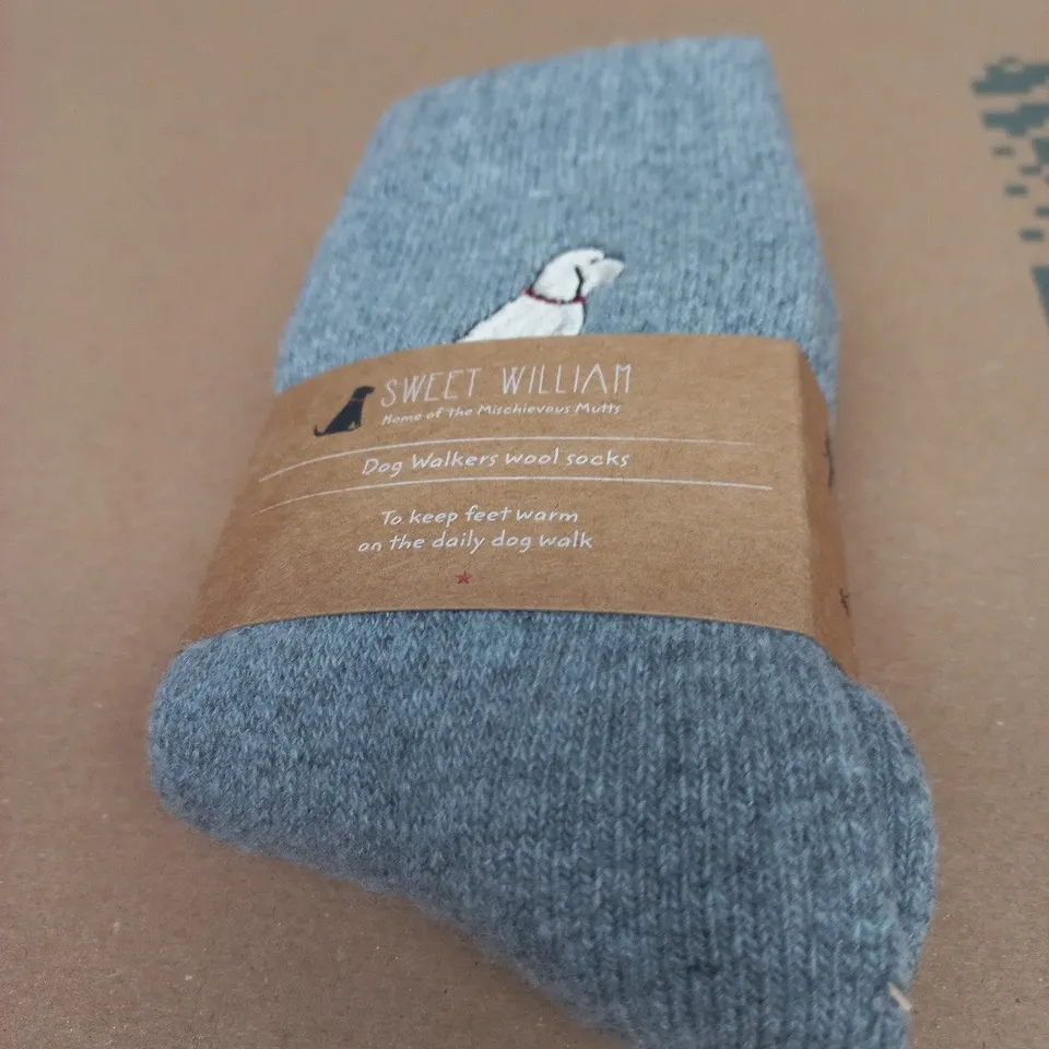 SWEET WILLIAM DOG WALKERS WOOL SOCKS – GREY