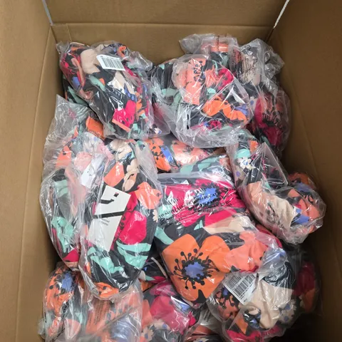 LARGE BOX OF ASSORTED CLOTHING ITEMS IN VARIOUS SIZES, COLOURS AND STYLES - COLLECTION ONLY 