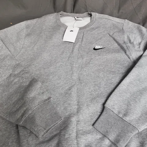 NIKE GREY LOGO SWEATSHIRT - SIZE M