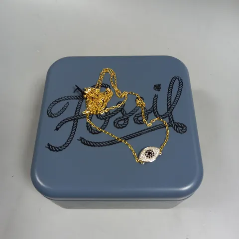 FOSSIL EVIL EYE NECKLACE