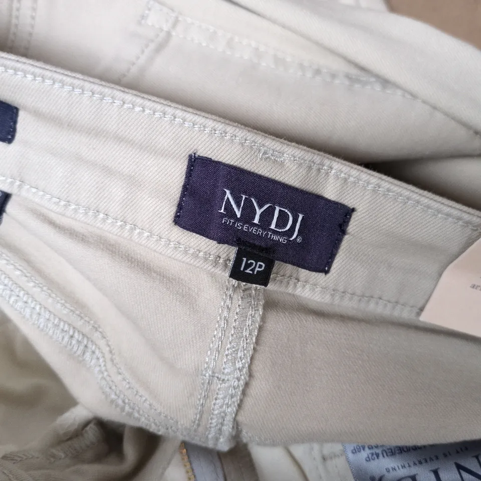 NYDJ MIA PALAZZO JEANS IN BEIGE - UK 16P