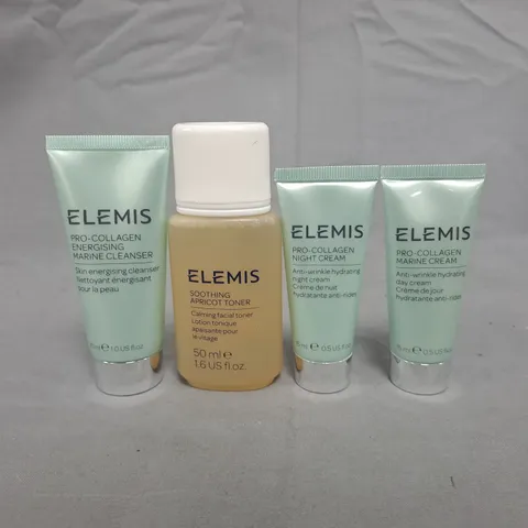 ELEMIS PRO-COLLAGEN SKINCARE SET – ENERGISING MARINE CLEANSER, SOOTHING APRICOT TONER, NIGHT CREAM & MARINE CREAM