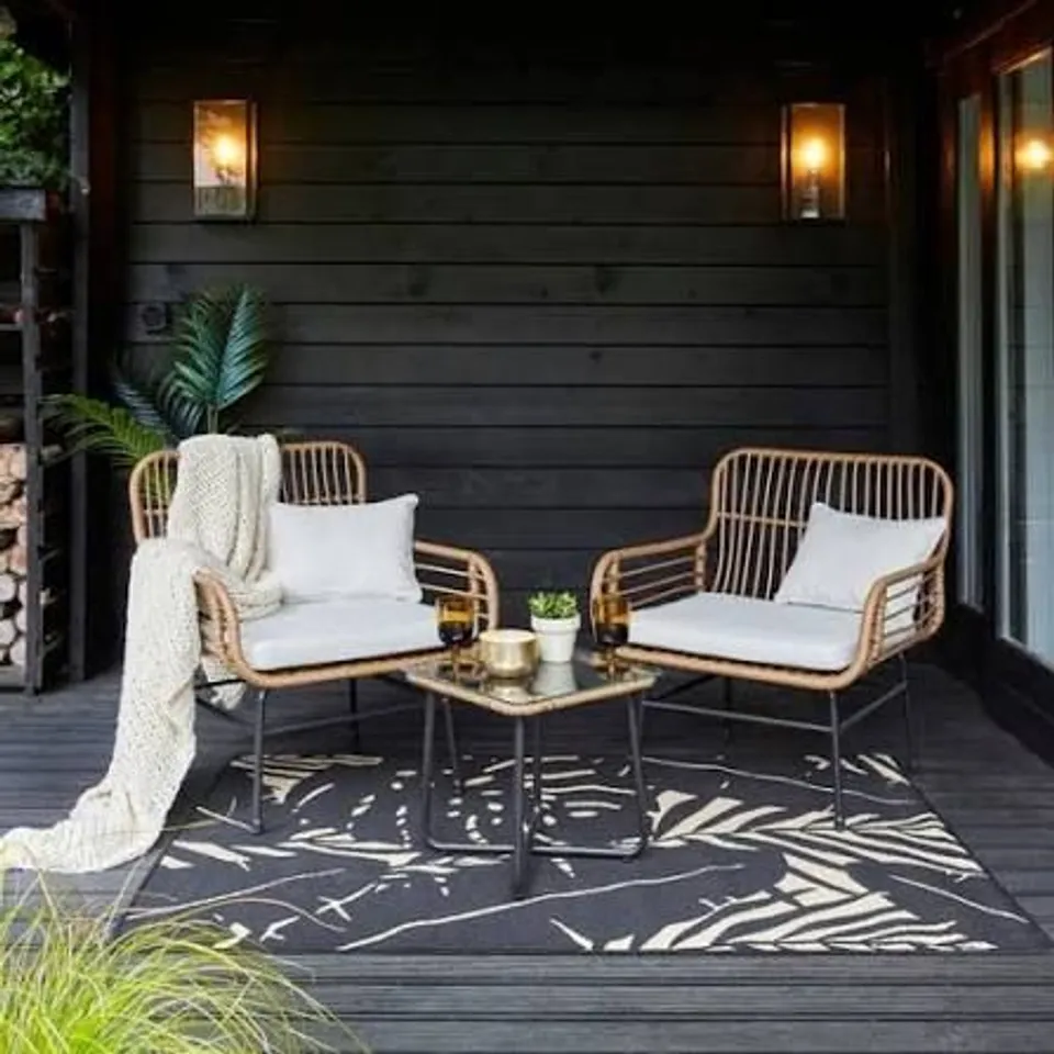 BOXED RATTAN ROPE BISTRO SET (1 BOX)