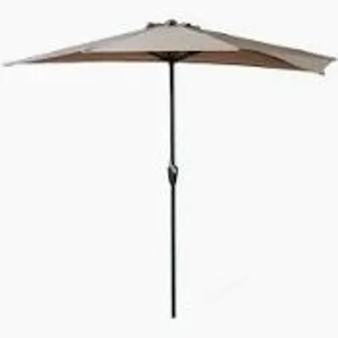 INNOVATORS SPACE SAVING 2.7CM X 3.8M HALF PARASOL - GRAPHITE