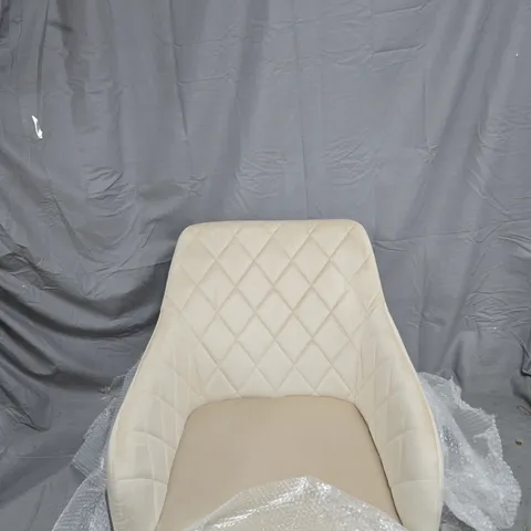 2X CREAM CHAIRS WITH BOLTS AND LEGS
