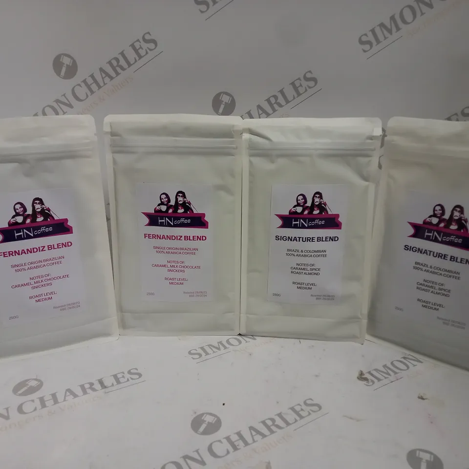 4 SEALED HN COFFEE PACKETS (4 X 250G) - FERNANDIZ BLEND & SIGNATURE BLEND 