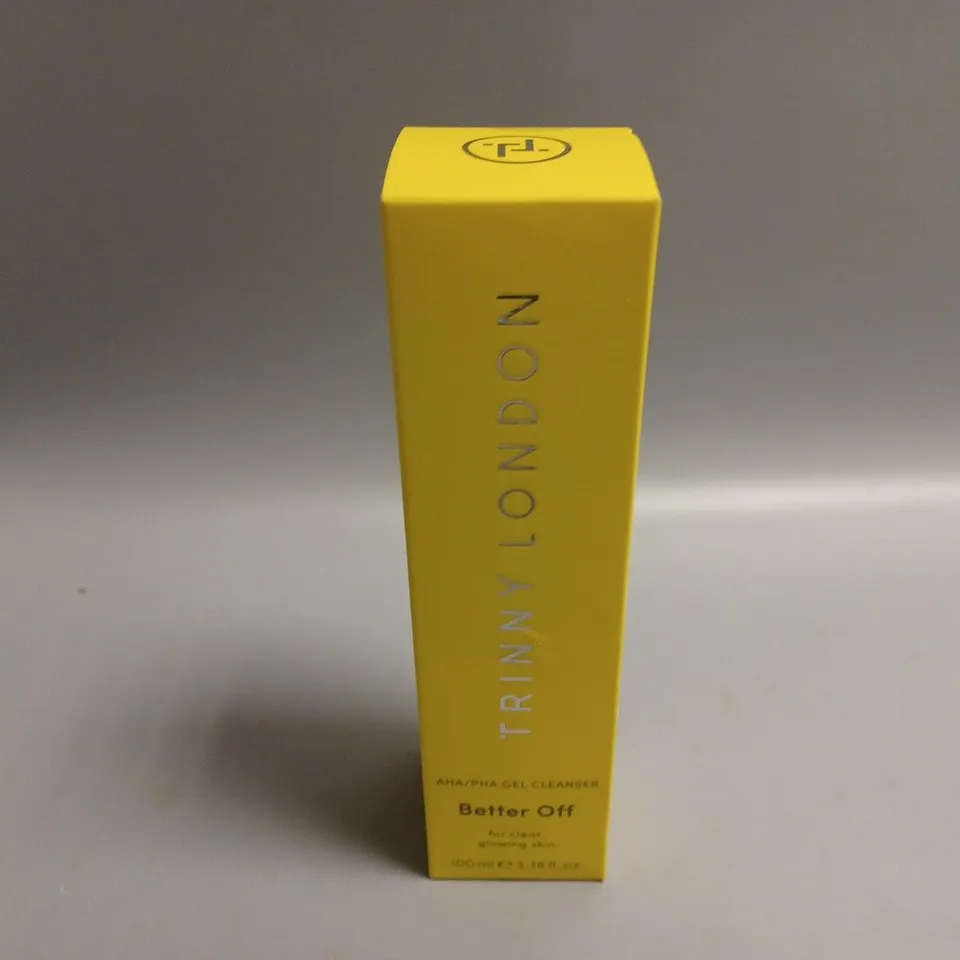 BOXED AND SEALED TRINNY LONDON AHA/PHA GEL CLEANSER BETTER OFF (100ml)