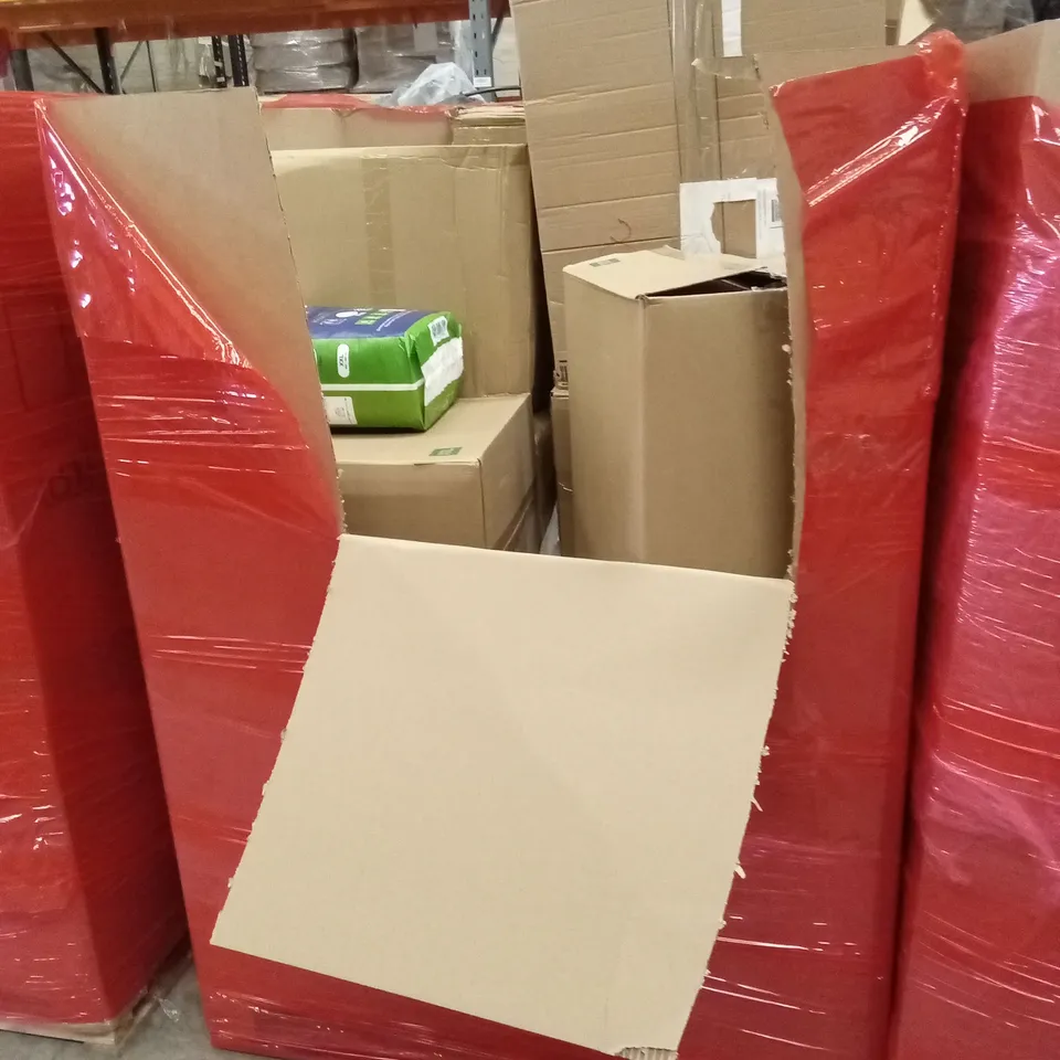 PALLET TO CONTAIN A LARGE QUANTITY OF SENSALOU ADULT INCONTINENCE PANTS XXL AND A HANDFUL OF OTHER ASSORTED HOUSEHOLD GOODS