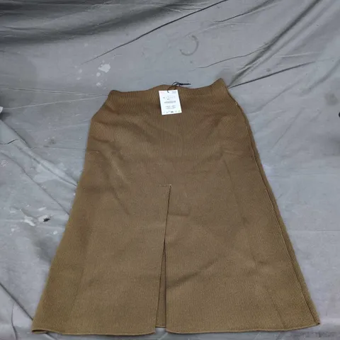 ZARA BROWN CORDUROY SKIRT – WOMEN'S, SIZE S