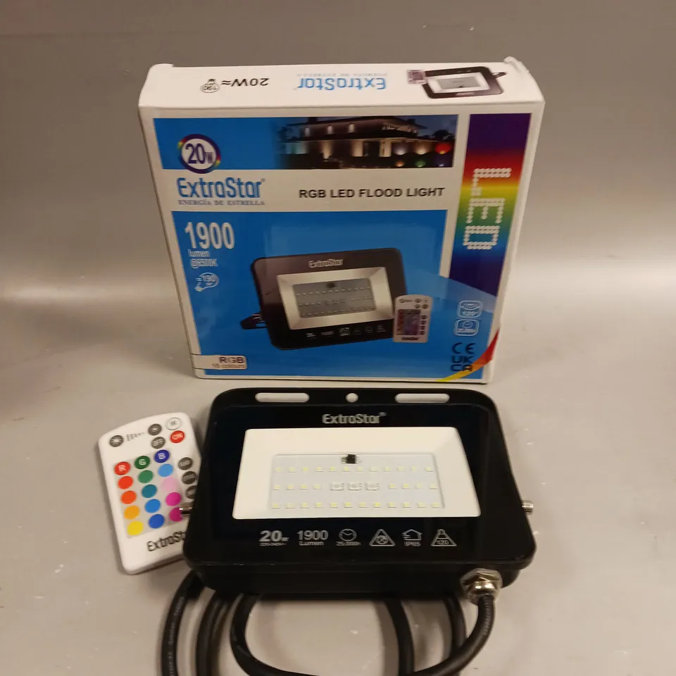 BOXED EXTRASTAR RGB LED FLOOD LIGHT 