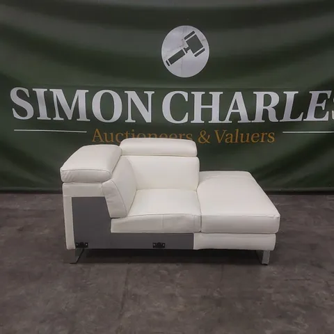 QUALITY DESIGNER ITALIAN MADE LEATHER CHAISE LOUNGE CORNER SOFA PIECE - PART ONLY 