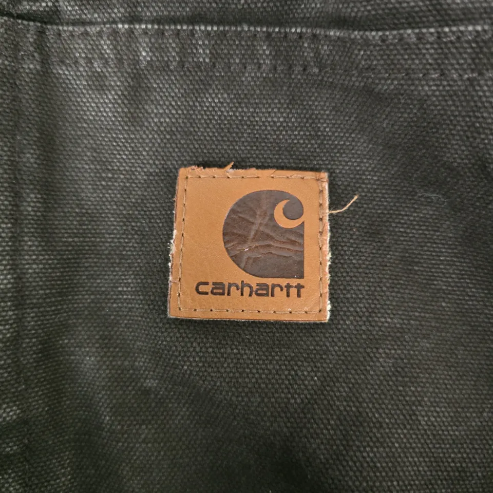 CARHARTT JACKET – UK S (SMALL PETITE REGULAR) – DARK BROWN CANVAS WITH HOOD