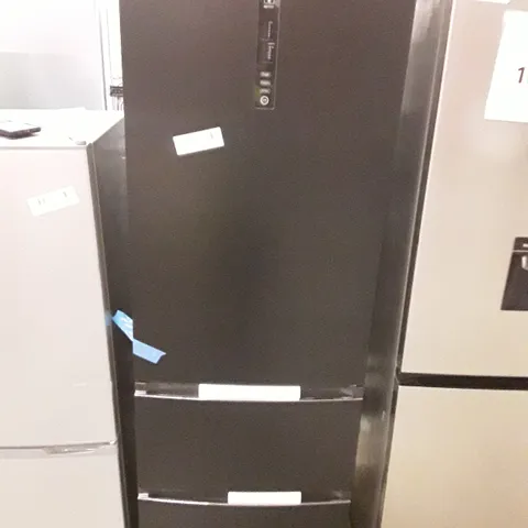 HAIER HTR3619ENPB NO FROST FRIDGE FREEZER IN BLACK - UNPROCESSED RAW RETURN