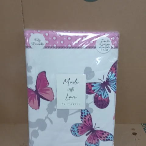 DUVET COVER SET – BUTTERFLY PRINT - DOUBLE 