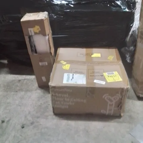 PALLET OF ASSORTED HOUSEHOLD GOODS AND PRODUCTS TO INCLUDE;CAT TOWER,LED LIGHT STRIP