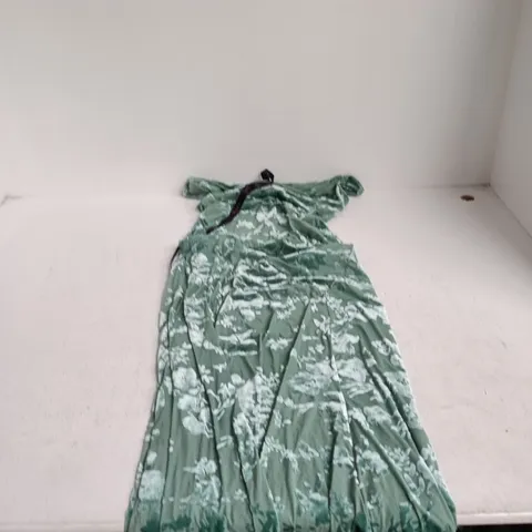 RARE LONDON WOMEN'S GREEN FLORAL DRESS, UK 10 (EU 38, US 6)
