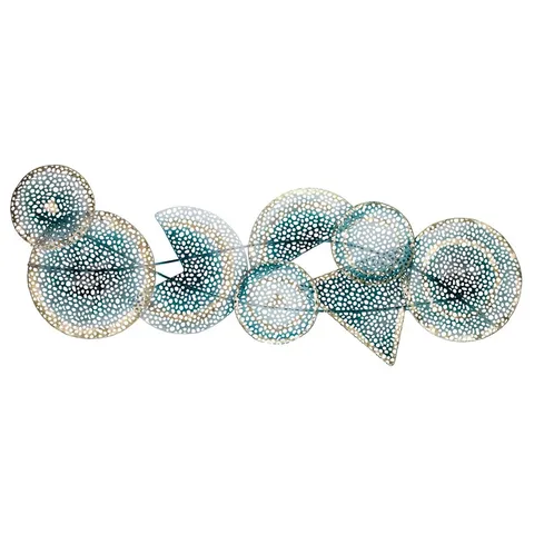 BOXED HANDMADE METAL WALL DECORATION ABSTRACT - QUANTENFELD 120X40CM - (1 BOX)
