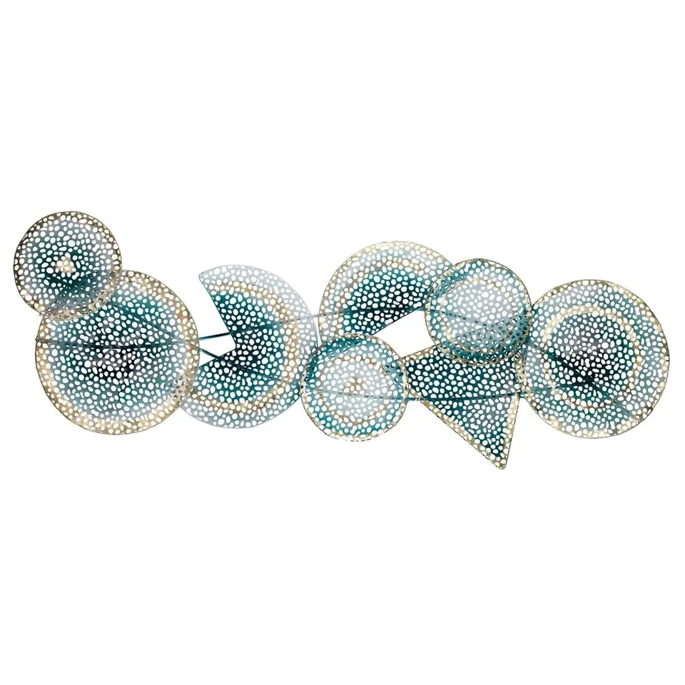 BOXED HANDMADE METAL WALL DECORATION ABSTRACT - QUANTENFELD 120X40CM - (1 BOX)