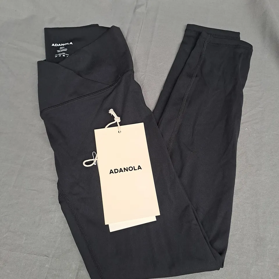 ADANOLA ULTIMATE WRAP OVER LEGGINGS IN BLACK SIZE S
